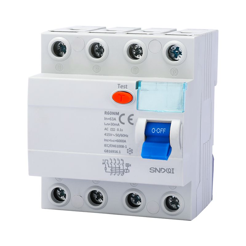 R60N high break RCCB leakage circuit breaker 4P