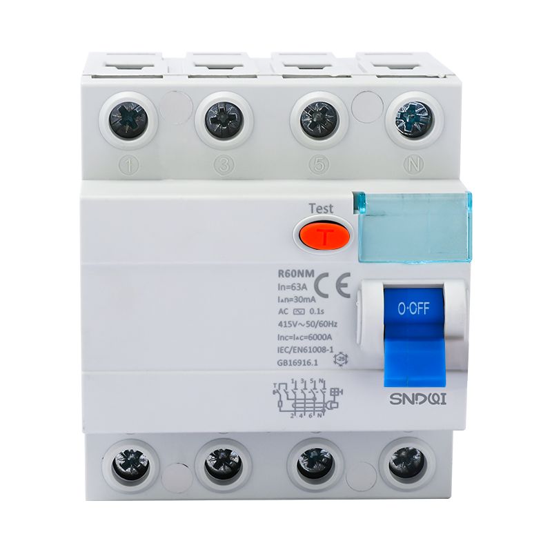 R60N high break RCCB leakage circuit breaker 4P